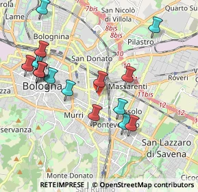 Mappa Via Pompeo Vizzani, 40138 Bologna BO, Italia (2.12188)