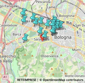 Mappa Via Marino Dalmonte, 40134 Bologna BO, Italia (1.49667)