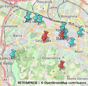 Mappa Via Marino Dalmonte, 40134 Bologna BO, Italia (2.07385)