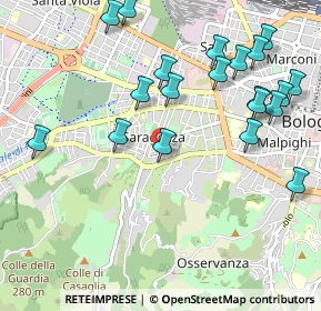 Mappa Via Marino Dalmonte, 40134 Bologna BO, Italia (1.199)