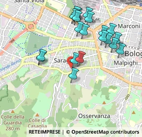 Mappa Via Marino Dalmonte, 40134 Bologna BO, Italia (1.013)