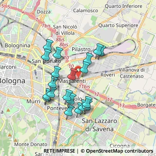 Mappa Tangenziale Nord Bologna, 40138 Bologna BO, Italia (1.722)