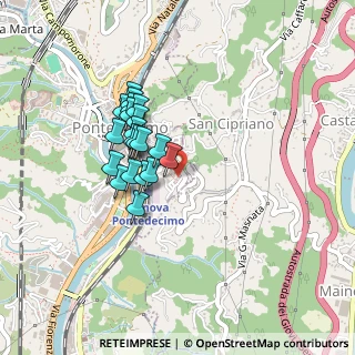 Mappa Via Val D'Astico, 16164 Genova GE, Italia (0.3525)