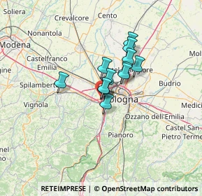 Mappa Via Casteldebole, 40132 Bologna BO, Italia (8.1125)