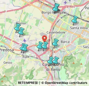 Mappa Via Casteldebole, 40132 Bologna BO, Italia (2.05583)