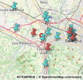 Mappa Via Casteldebole, 40132 Bologna BO, Italia (4.37474)