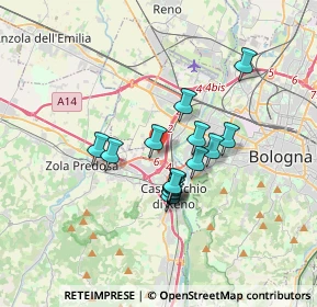 Mappa Via Casteldebole, 40132 Bologna BO, Italia (2.63429)