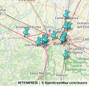 Mappa Via Casteldebole, 40132 Bologna BO, Italia (5.60071)