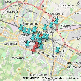 Mappa Via Zanolini, 40126 Bologna BO, Italia (1.261)