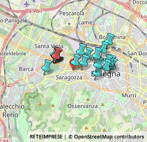 Mappa Via Edoardo Brizio, 40134 Bologna BO, Italia (1.2435)