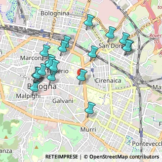 Mappa Via Belmeloro, 40125 Bologna BO, Italia (1.06)