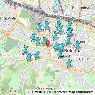 Mappa Viale Vicini Giovanni, 40122 Bologna BO, Italia (0.8435)