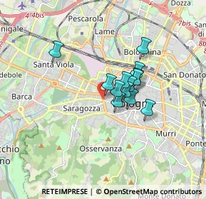 Mappa Tangenziale delle Biciclette, 40122 Bologna BO, Italia (1.11385)