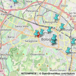 Mappa Viale Vicini Giovanni, 40122 Bologna BO, Italia (2.2625)