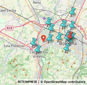 Mappa Via Rinaldo Rigola, 40133 Bologna BO, Italia (3.73867)