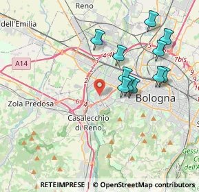 Mappa Via Rinaldo Rigola, 40133 Bologna BO, Italia (3.74727)