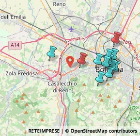 Mappa Via Rinaldo Rigola, 40133 Bologna BO, Italia (3.83333)