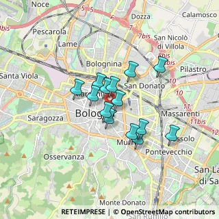 Mappa Via San Vitale, 40126 Bologna BO, Italia (1.22643)