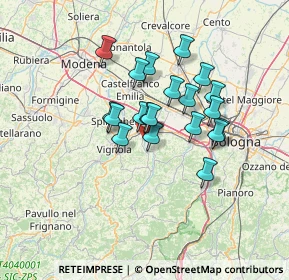 Mappa 40053 Valsamoggia BO, Italia (10.495)