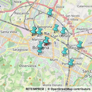Mappa Piazza Rossini, 40126 Bologna BO, Italia (1.57692)