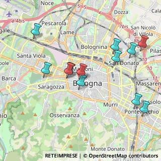 Mappa Via Alfredo Testoni, 40123 Bologna BO, Italia (2.11583)