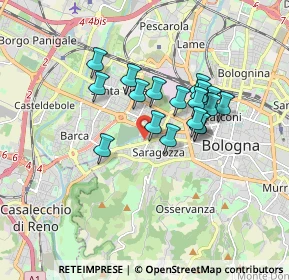 Mappa Via Oreste Vancini, 40134 Bologna BO, Italia (1.36167)