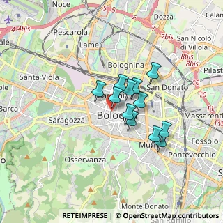 Mappa Via della Zecca, 40121 Bologna BO, Italia (1.2075)