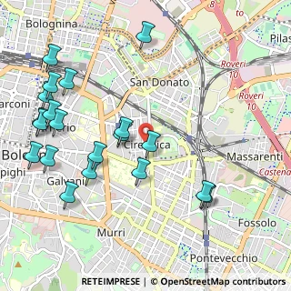 Mappa Via Giuseppe Bentivogli, 40138 Bologna BO, Italia (1.2605)