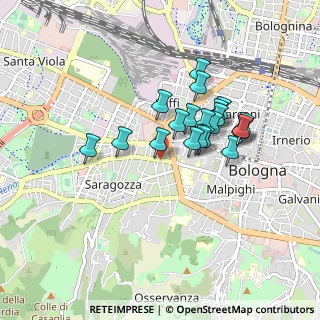 Mappa Via Giuseppe Pacchioni, 40134 Bologna BO, Italia (0.716)