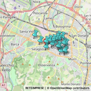 Mappa Via Giuseppe Pacchioni, 40134 Bologna BO, Italia (1.13211)