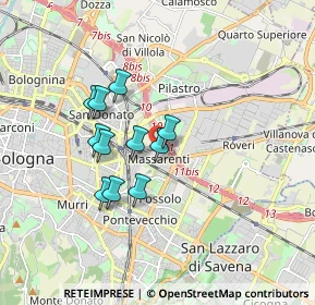 Mappa Via Santa Rita, 40138 Bologna BO, Italia (1.36727)