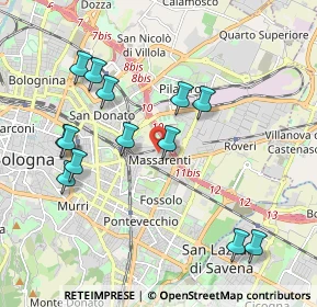 Mappa Via Santa Rita, 40138 Bologna BO, Italia (2.05923)