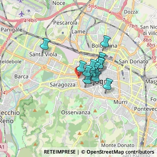 Mappa Via Monaldo Calari, 40122 Bologna BO, Italia (1.06)