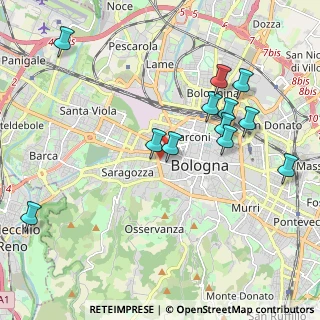 Mappa Via Monaldo Calari, 40122 Bologna BO, Italia (2.17583)
