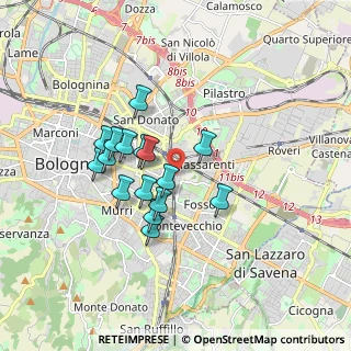 Mappa Via dei Gracchi, 40138 Bologna BO, Italia (1.42875)