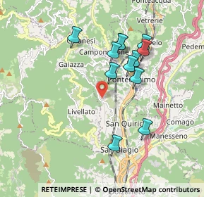 Mappa Via Santuario di Nostra Signora della Guardia, 16163 Genova GE, Italia (1.71083)