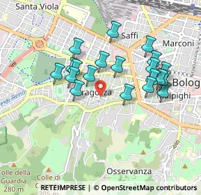 Mappa Via Giovanni Battista Melloni, 40134 Bologna BO, Italia (0.849)