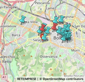 Mappa Via Giovanni Battista Melloni, 40134 Bologna BO, Italia (1.58556)