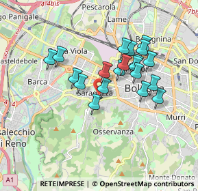 Mappa Via Giovanni Battista Melloni, 40134 Bologna BO, Italia (1.515)