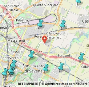 Mappa Via Properzia de' Rossi, 40138 Castenaso BO, Italia (3.22545)