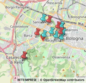 Mappa Via Porrettana, 40134 Bologna BO, Italia (1.52143)
