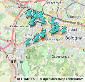 Mappa Via Porrettana, 40134 Bologna BO, Italia (1.49)