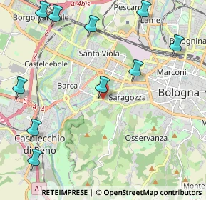 Mappa Via Porrettana, 40134 Bologna BO, Italia (3.01333)