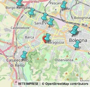Mappa Via Porrettana, 40134 Bologna BO, Italia (2.35)