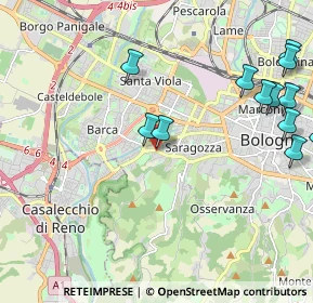 Mappa Via Porrettana, 40134 Bologna BO, Italia (2.64167)