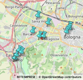Mappa Via Porrettana, 40134 Bologna BO, Italia (2.10462)