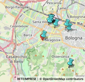 Mappa Via Porrettana, 40134 Bologna BO, Italia (1.96643)