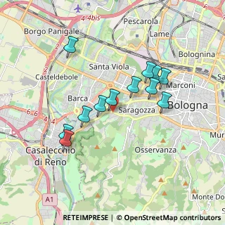 Mappa Via Porrettana, 40037 Casalecchio di Reno BO, Italia (1.61917)