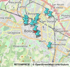 Mappa Piazza San Giovanni in Monte, 40124 Bologna BO, Italia (1.34167)
