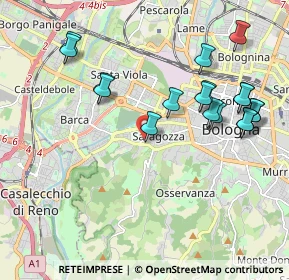 Mappa Via Paolo Giovanni Martini, 40134 Bologna BO, Italia (2.16278)